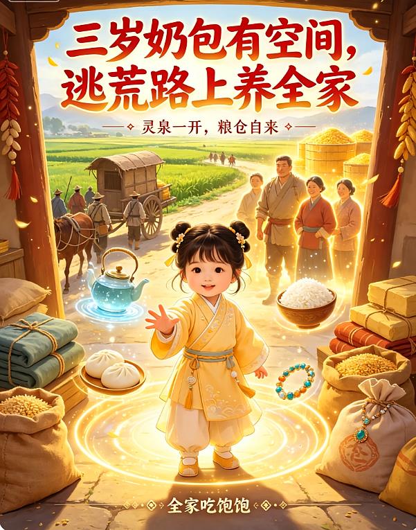 三岁奶包有空间，逃荒路上养全家