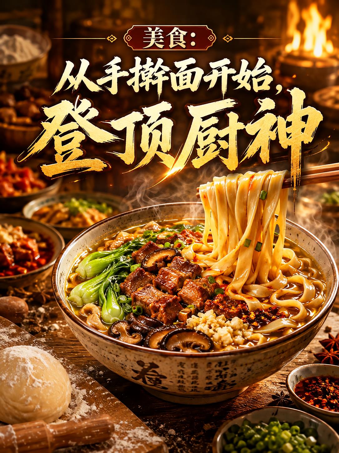 美食:从手擀面开始,登顶厨神